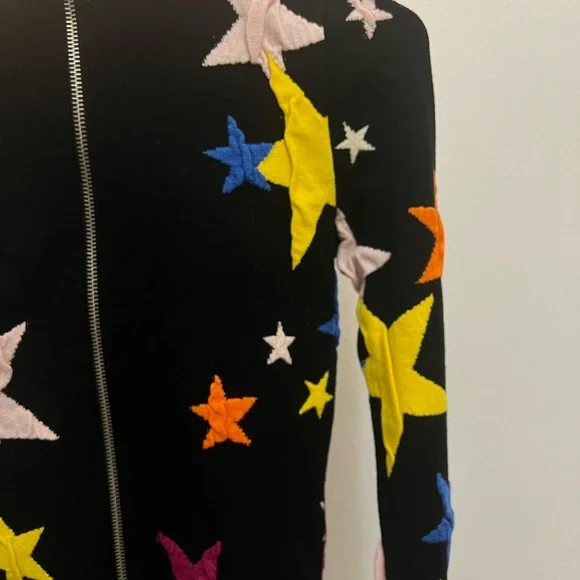 Vintage Moschino Embroidered Star Zip-Up Jacket - Picture 4 of 5